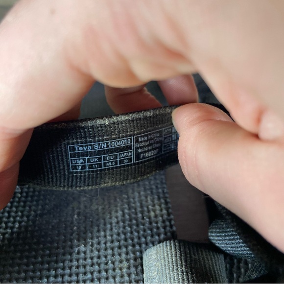 teva original universal mens size 12 shoes black athletic outdoor sandals - Picture 8 of 8